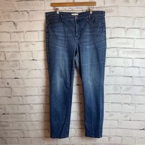 J. Jill Smooth Fit Slim Ankle stretchy denim jeans.